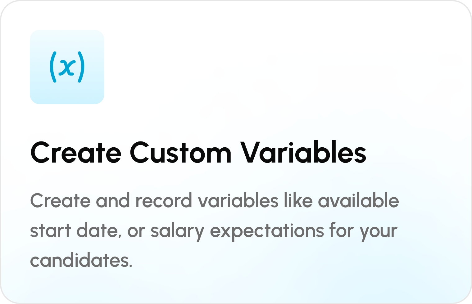 Create Custom Variables
